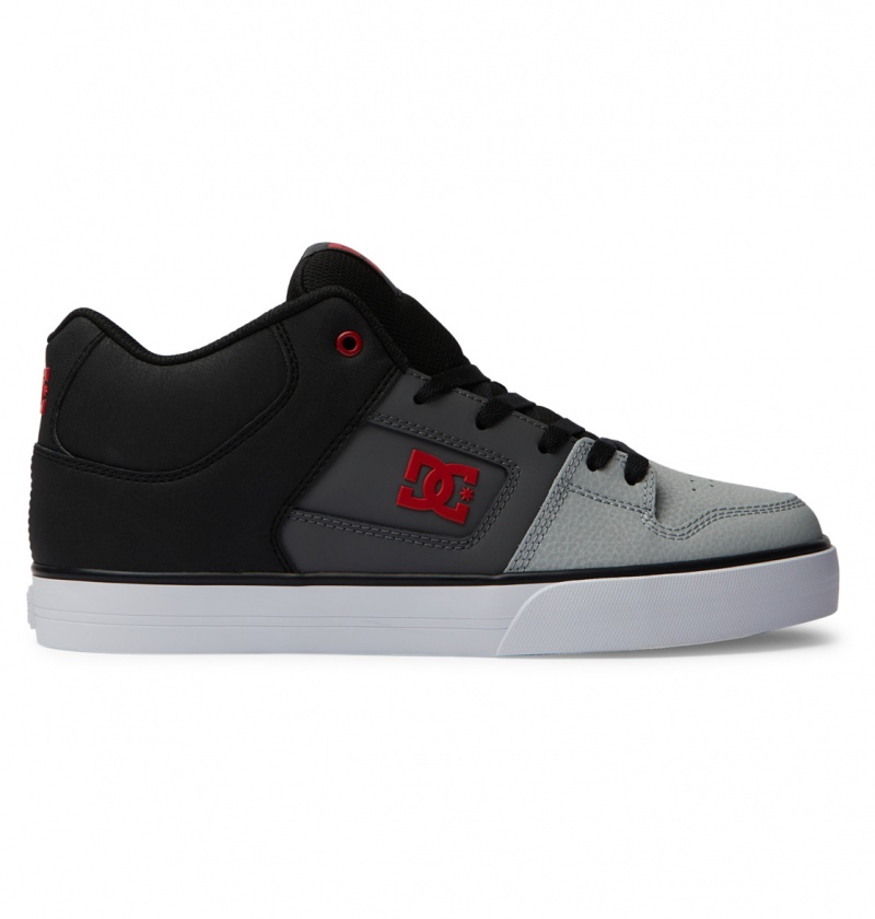 Basket DC Pure MID Mid-Top Shoes Noir Grise Grise Homme | OAZ-6709497