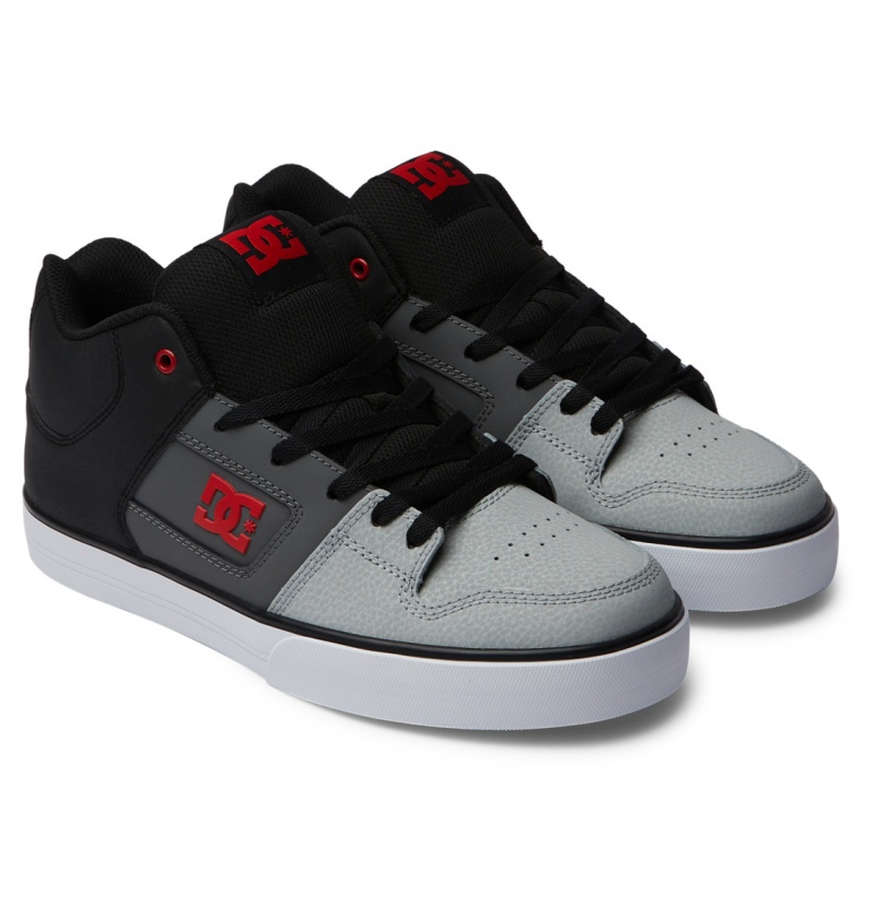 Basket DC Pure MID Mid-Top Shoes Noir Grise Grise Homme | OAZ-6709497