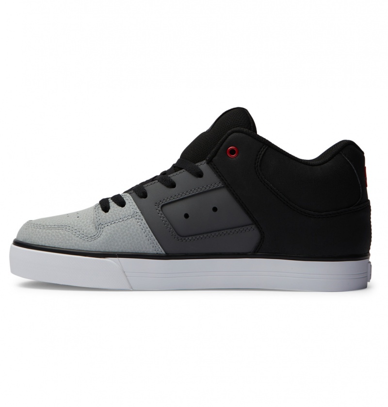 Basket DC Pure MID Mid-Top Shoes Noir Grise Grise Homme | OAZ-6709497