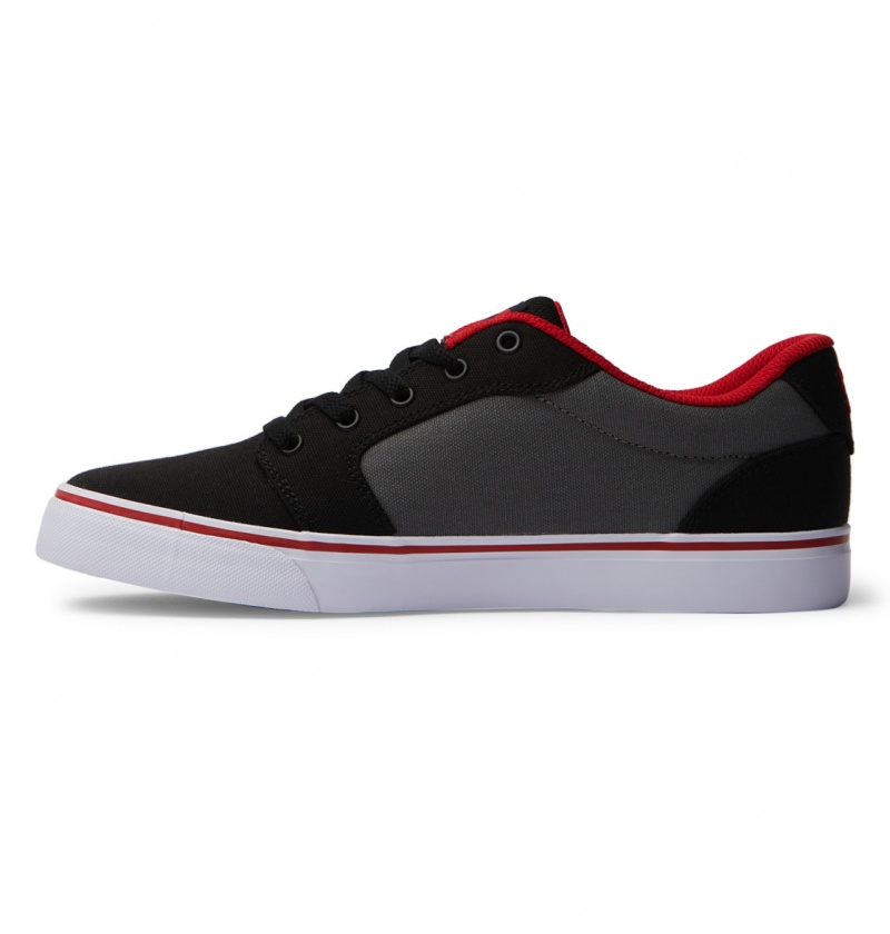 Basket DC Anvil Tela Shoes Noir Rouge Grise Homme | UIP-2911028