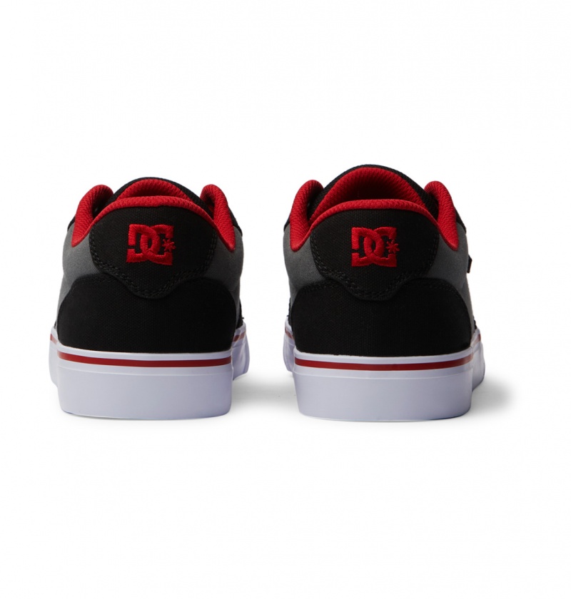 Basket DC Anvil Tela Shoes Noir Rouge Grise Homme | UIP-2911028