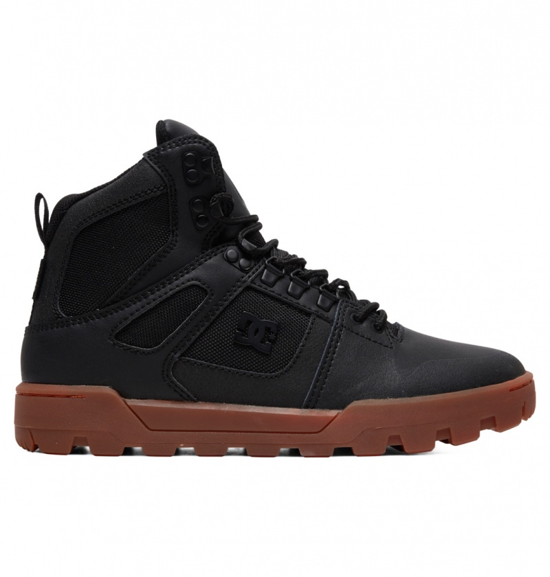 Botte Hiver DC Pure High-Top D'eau-Resistant Noir Homme | MEK-3271063