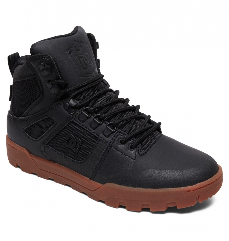 Botte Hiver DC Pure High-Top D'eau-Resistant Noir Homme | MEK-3271063