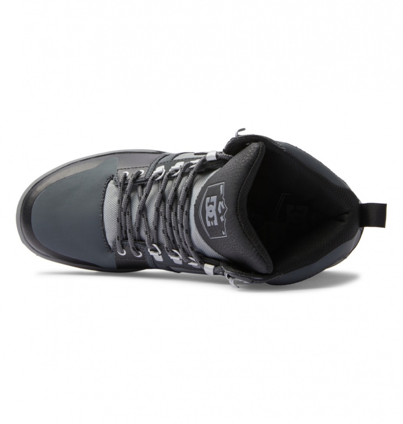 Botte Hiver DC Pure High-Top D'eau-Resistant Noir Grise Noir Homme | HHO-0787470