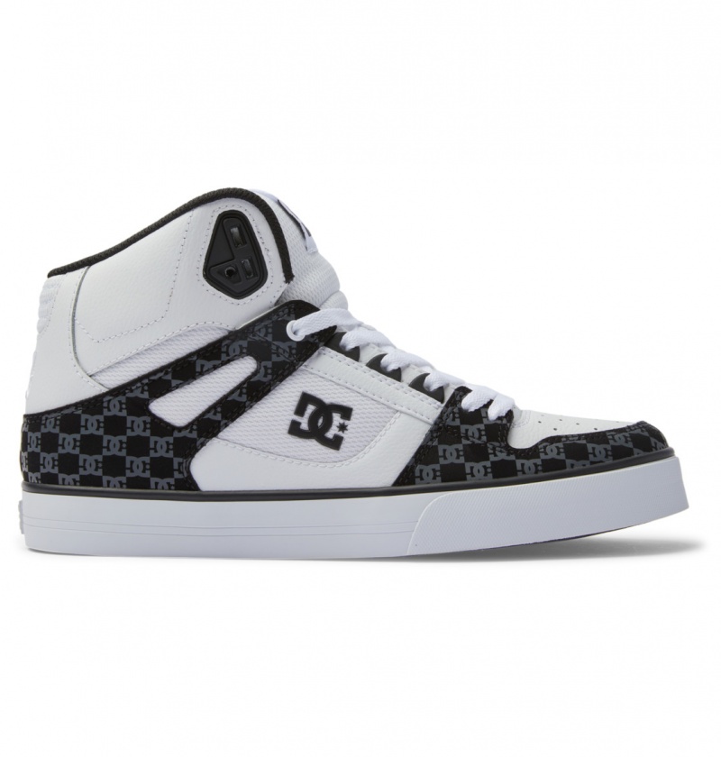 Basket DC Pure High-Top Shoes Noir Blanche Homme | VHB-5082068