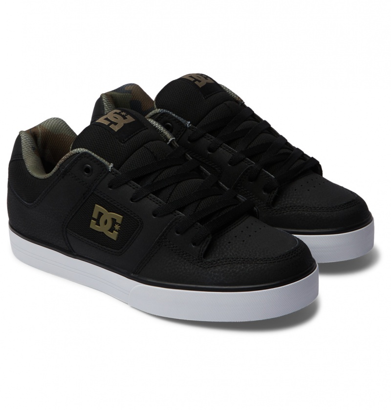 Basket DC Pure Shoes Noir Noir Vert Homme | SBB-2089519