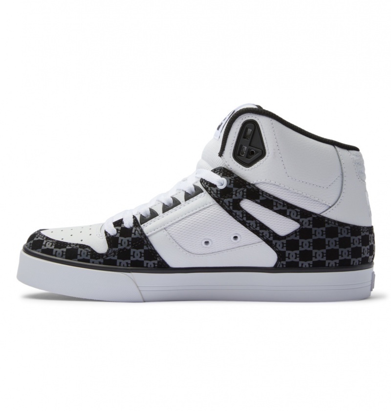 Basket DC Pure High-Top Shoes Noir Blanche Homme | VHB-5082068