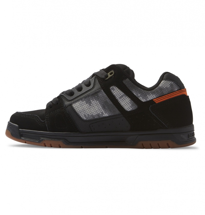 Basket DC Stag Shoes Noir Orange Homme | HUB-5900037