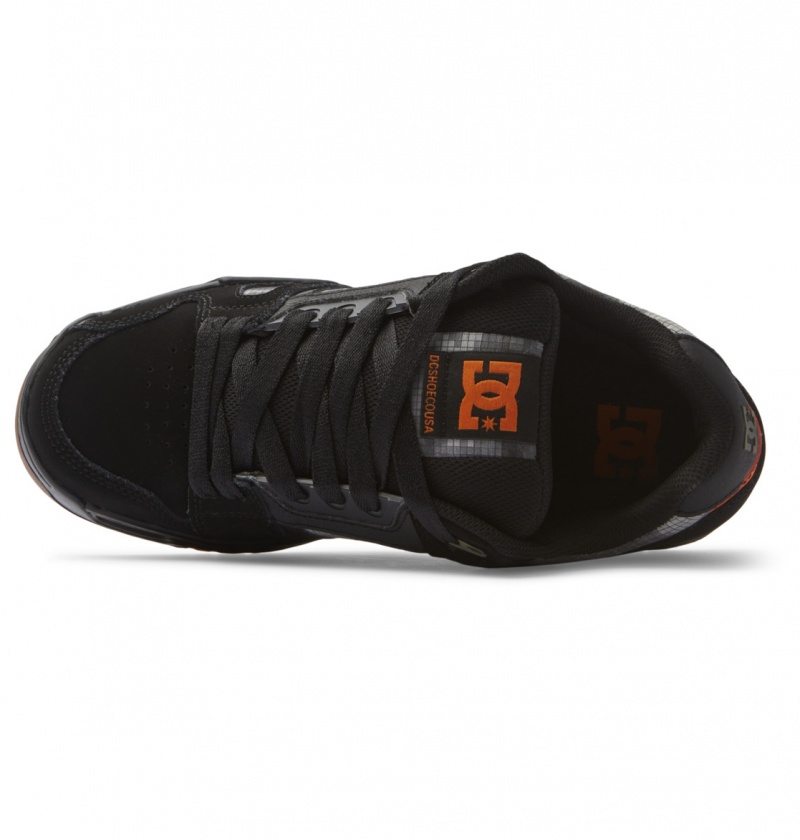 Basket DC Stag Shoes Noir Orange Homme | HUB-5900037