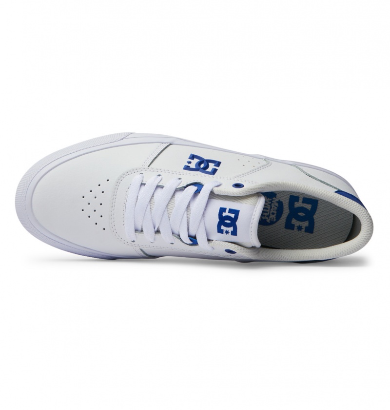 Basket DC Teknic Shoes Blanche Bleu Homme | IQD-4369656