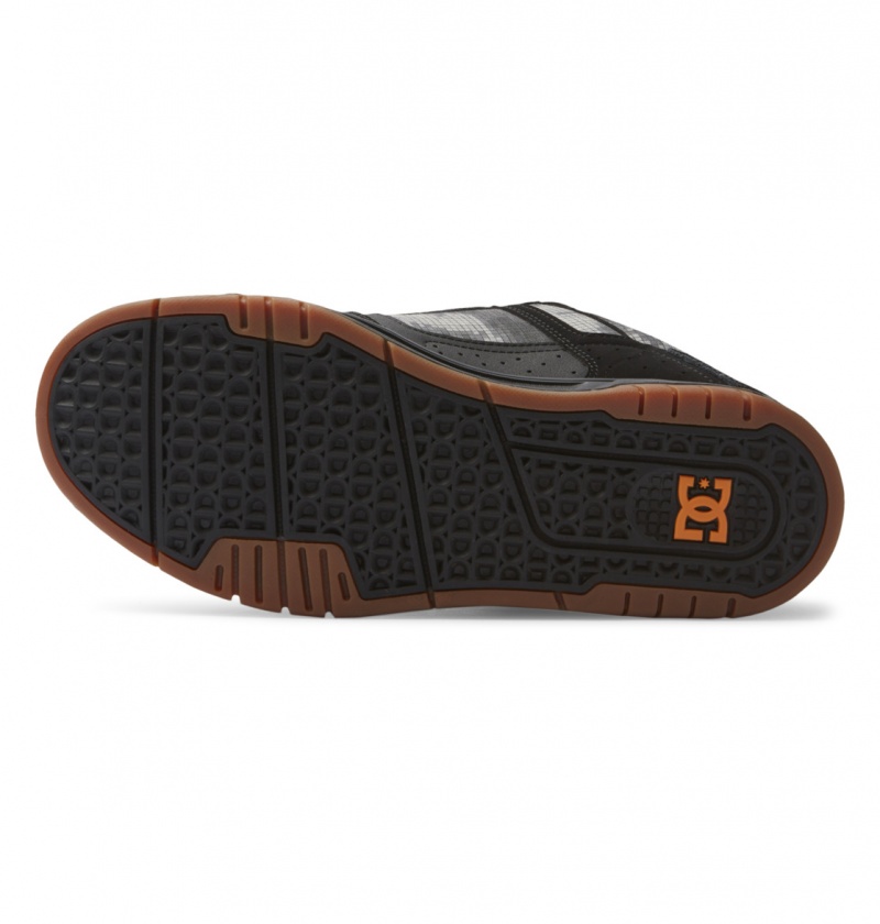 Basket DC Stag Shoes Noir Orange Homme | HUB-5900037