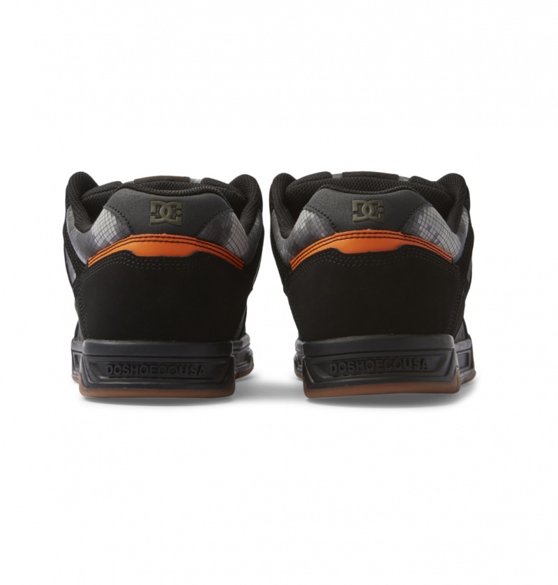 Basket DC Stag Shoes Noir Orange Homme | HUB-5900037