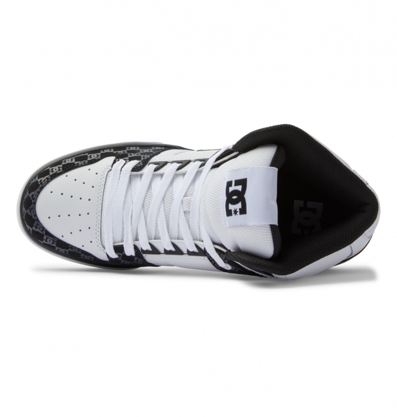 Basket DC Pure High-Top Shoes Noir Blanche Homme | VHB-5082068