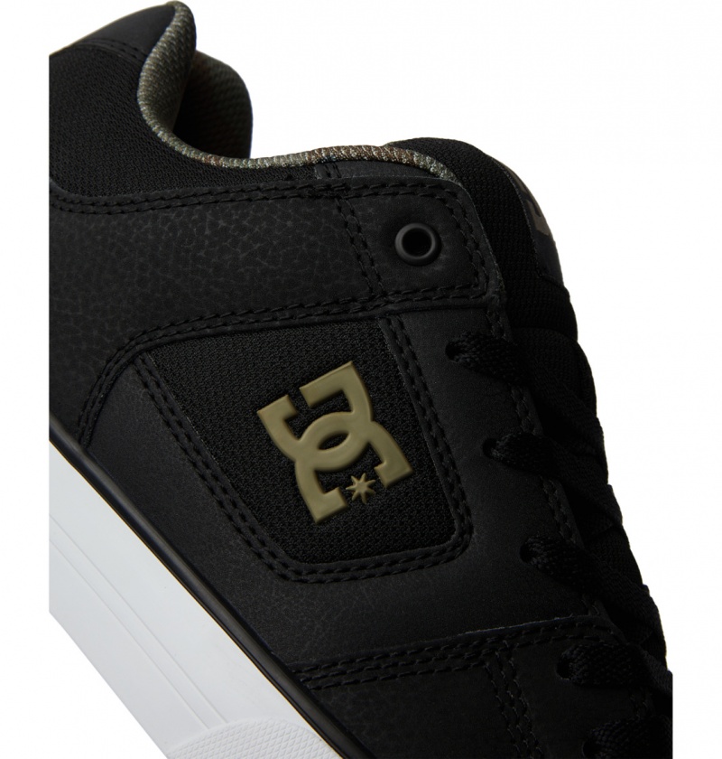 Basket DC Pure Shoes Noir Noir Vert Homme | SBB-2089519