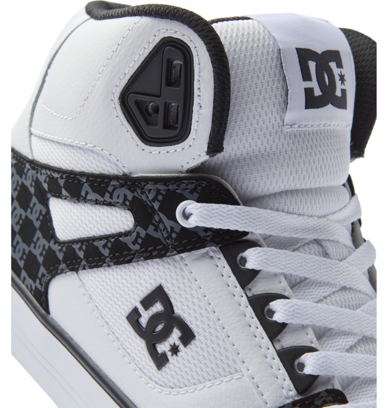 Basket DC Pure High-Top Shoes Noir Blanche Homme | VHB-5082068