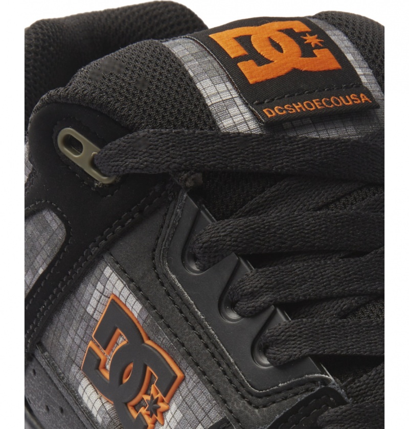 Basket DC Stag Shoes Noir Orange Homme | HUB-5900037